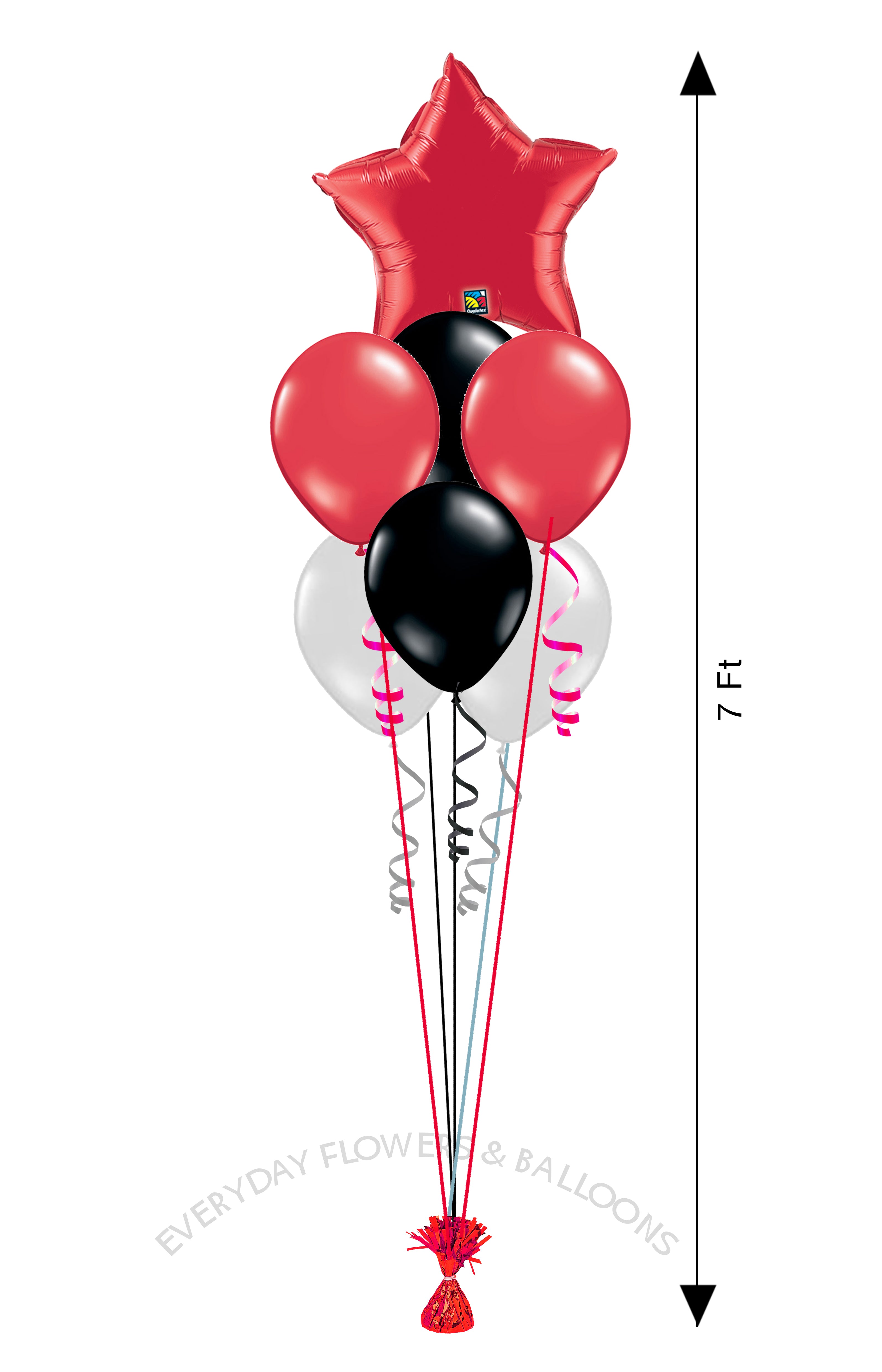 Pyramid  6 Latex Star Balloons