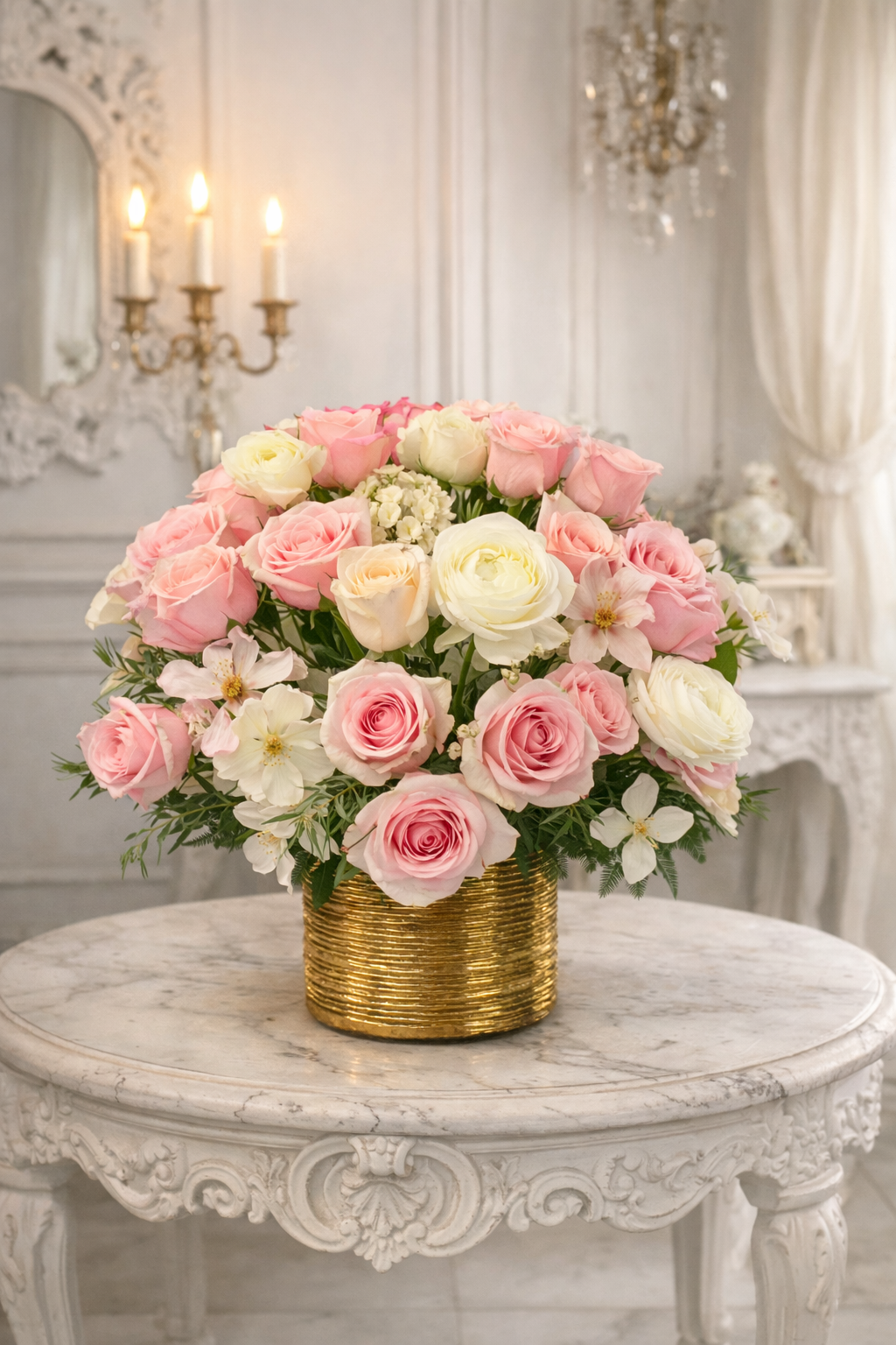 Parisian Blush Luxe Rose Arrangement