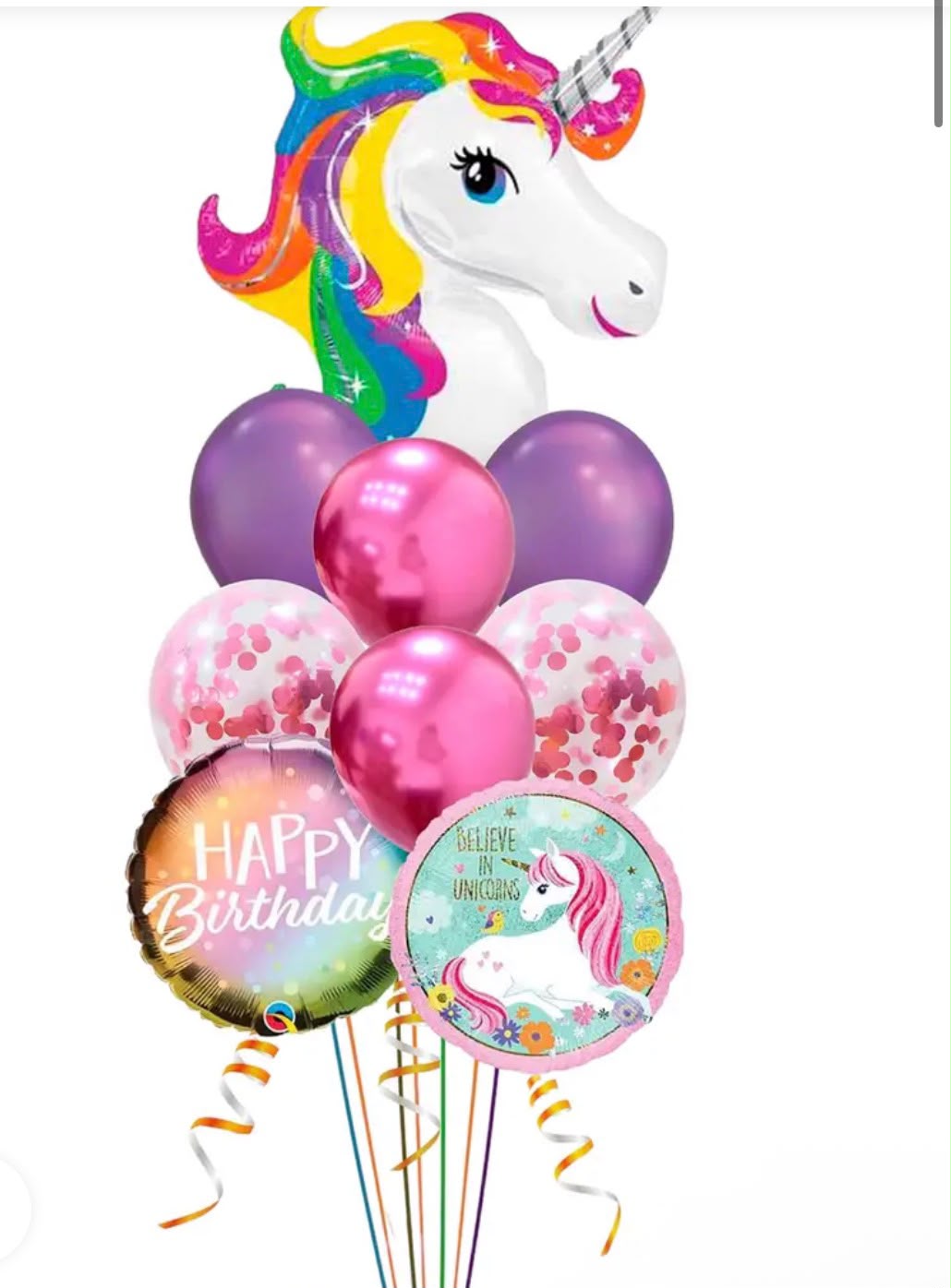 Unicorn Birthday Balloon Bouquet