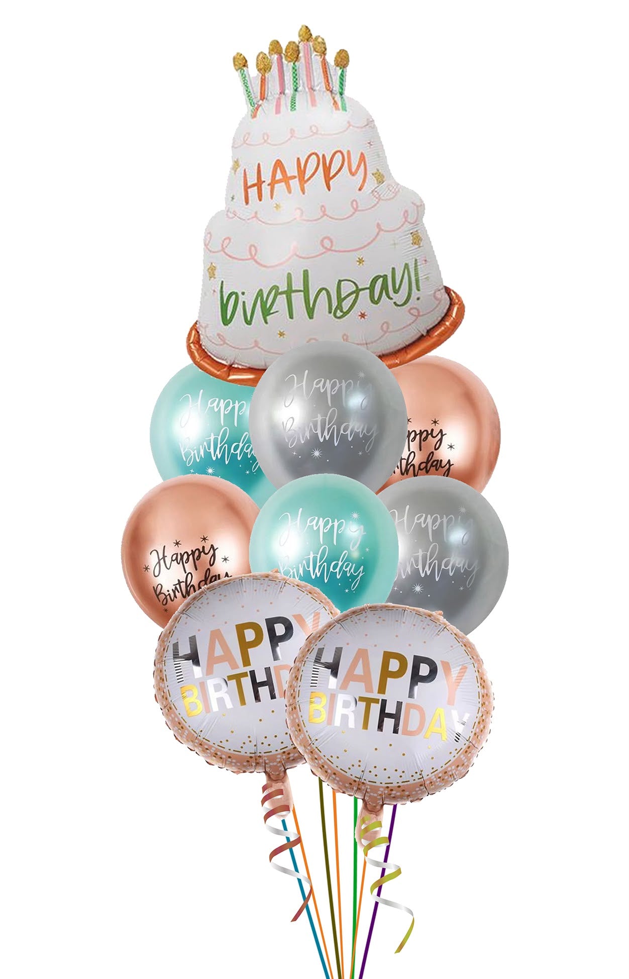 Chrome Pastel Balloon Bouquet
