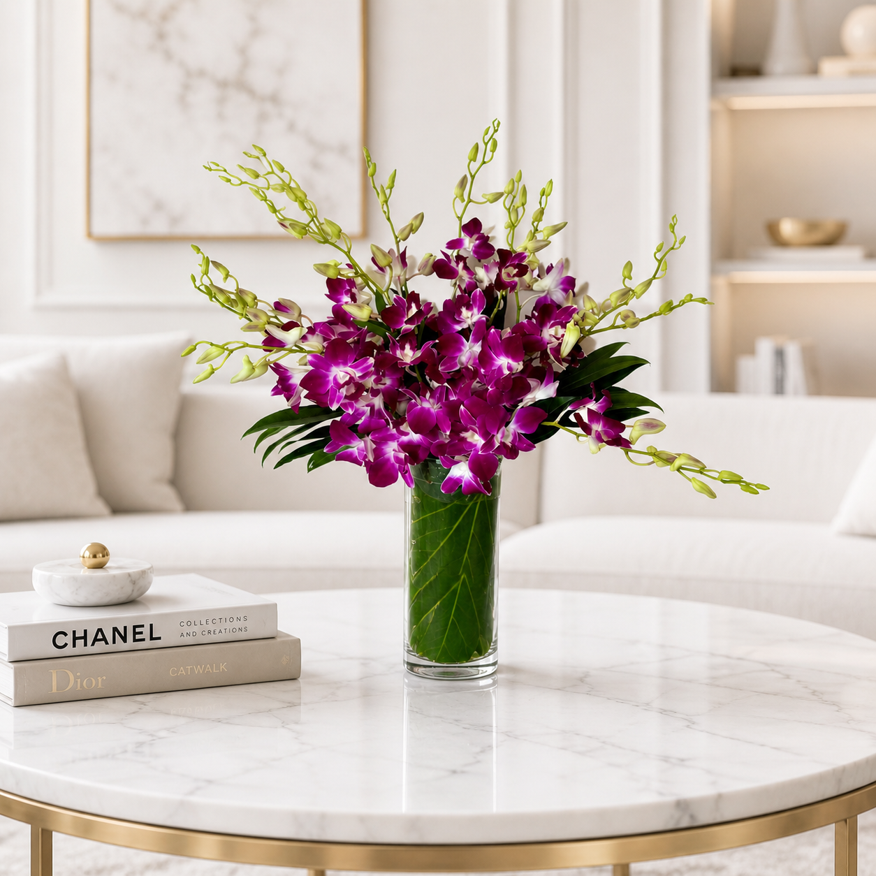 Elegant Orchid Flower Arrangement for Mother’s Day