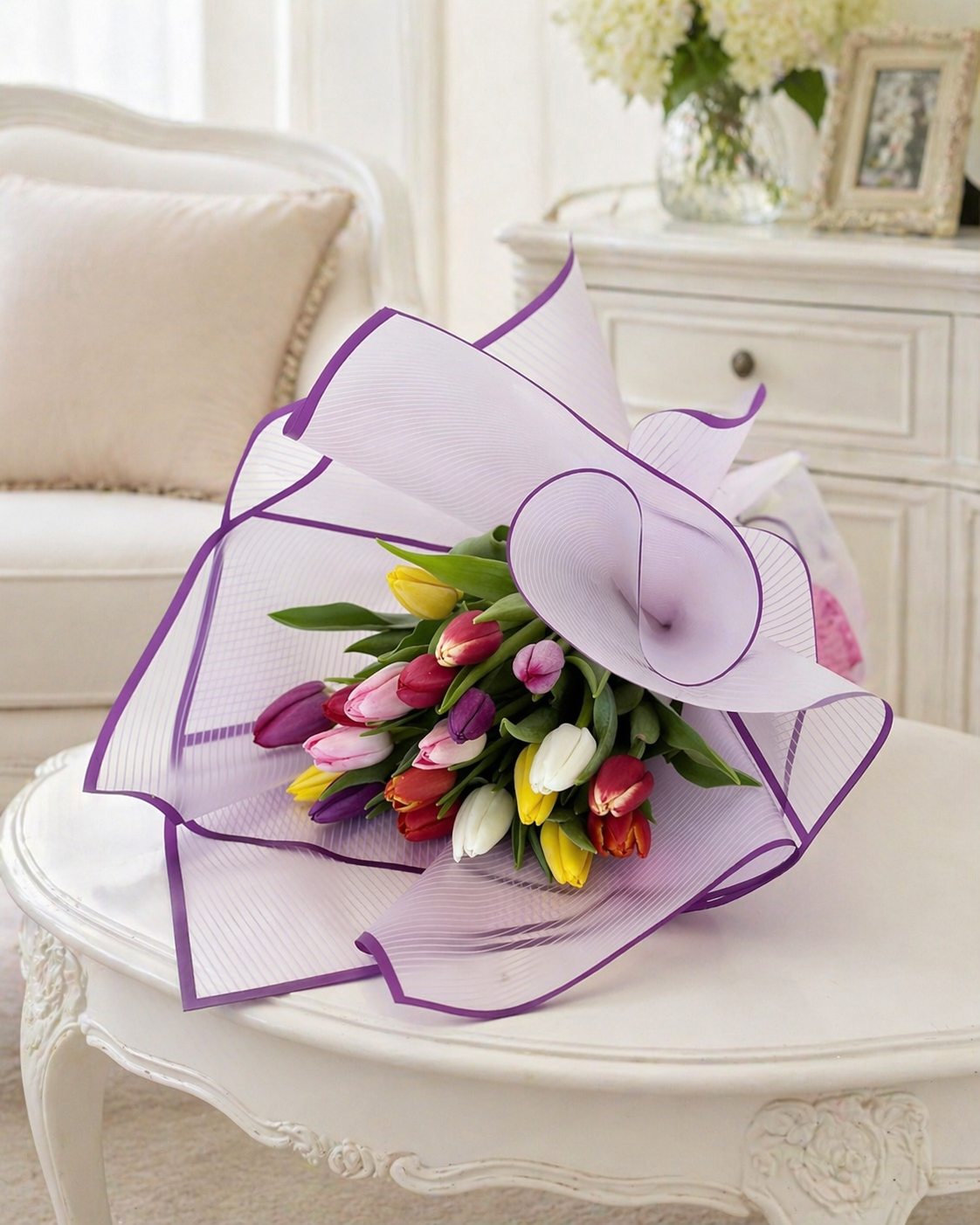 Colorful tulip bouquet for Mother’s Day delivery in Redwood City California